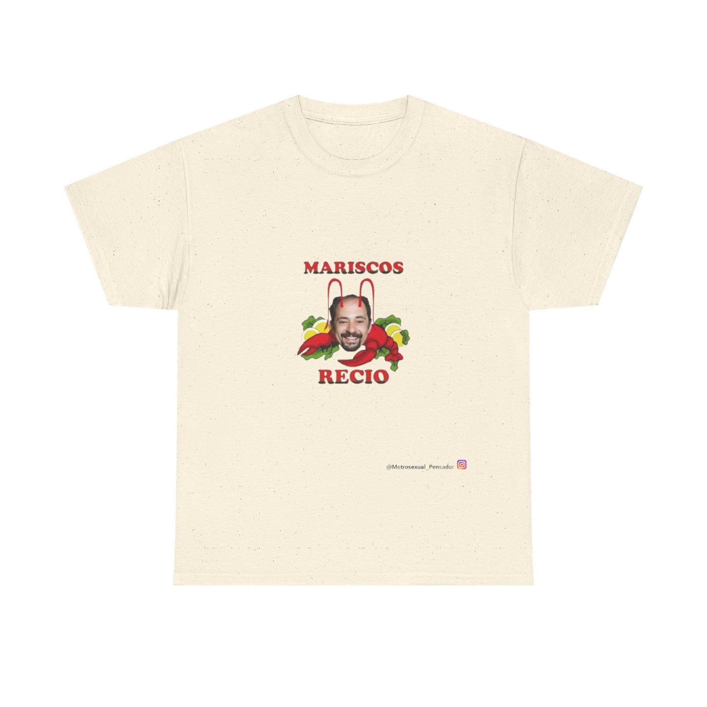 Camiseta unisex de algodón grueso Mariscos Recio, prenda informal divertida