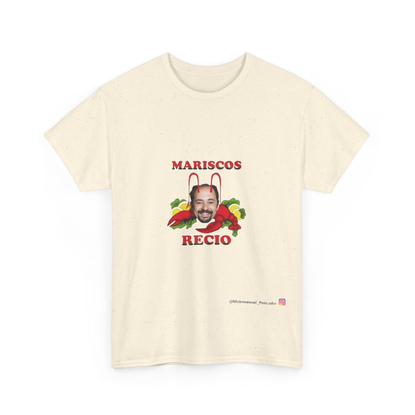 Camiseta unisex de algodón grueso Mariscos Recio, prenda informal divertida