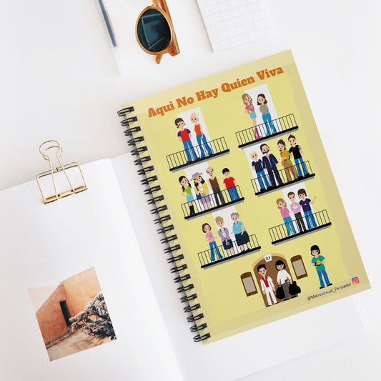 Spiral Notebook - Colorful Community Scenes for Everyday Creativity, Gift for Students, Artists, Work Journals, Fun Office Supplies