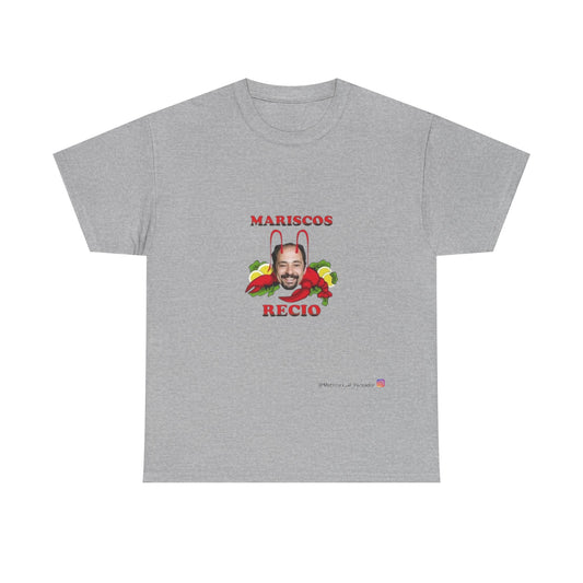 Camiseta unisex de algodón grueso Mariscos Recio, prenda informal divertida